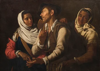 A cartomante, 1617
