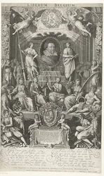 Frederick Henry como Protector da Religião e da Liberdade, 1628
Liberum Belgium (título sobre o objecto)
