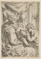 Sagrada Família com São João Batista beijando a mão de Cristo, ca.1642.