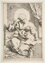 Madonna e criança com um pássaro, ca. 1635-1636.
