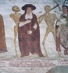 O Cardeal e a Morte, detalhe de A Dança da Morte