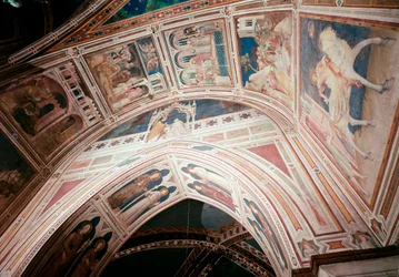 Episódios da Vida de São Martinho - Pintura de Simone Martini (1280-1344) Fresco