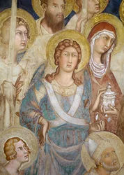 Maesta, detalhe de St. Michael, afresco 1315