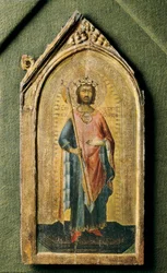 Retrato de São Ladislau, de Simone Martini, tempero sobre madeira c.1326
