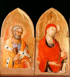 São Pedro e Santa Maria Madalena. Políptico de Orvieto (tempera e ouro no painel