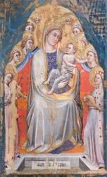 Madona e criança entronizada entre anjos, c.1390-1399 (têmpera sobre painel)