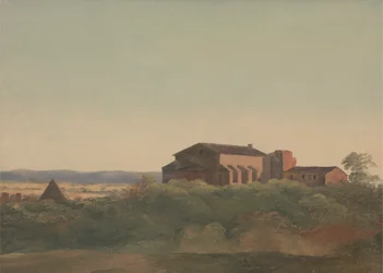 Uma Vista da Igreja de S. Sabina e da Pirâmide de Cestius, Roma