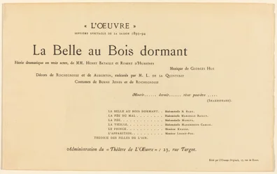 La Belle au bois adormecida