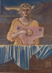 Estudo de uma mulher com um instrumento musical, 1895