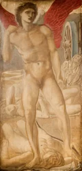Troy Triptych - Estudo para o amor subjugando o esquecimento, 1875.