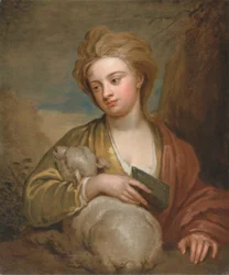 Retrato de uma Mulher como Santa Agnes, Tradicionalmente identificada como Catherine Voss