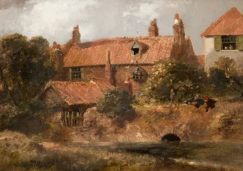 Antigas casas de campo em Lewisham, 1876.