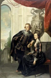 Sir Watkin Williams-Wynn e Lady Henrietta Williams-Wynn sua esposa, em traje de máscara, c1769.