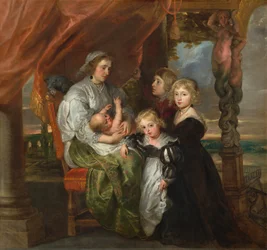 Deborah Kip, esposa de Sir Balthasar Gerbier e seus filhos
