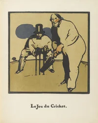 Jogo de críquete. De Almanach de Douze Sports, 1898