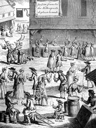 Copo e feira de bola, durante o reinado de Louis XIV, França, século XVII 1882-1884.