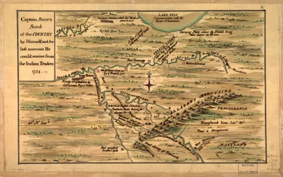 A descoberta do país pelo Capitão Snow e os melhores relatos que pôde receber dos comerciantes índios. LOC gm71000592