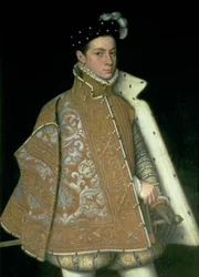Alessandro Farnese (1546-92), mais tarde governador dos Países Baixos (1578-86), filho de Margarida de Parma (1522-86) e Ottavio Farnese, duque de Parma (1520-86), c.1561