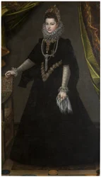 Alemão: Infantin Isabella Clara Eugenia (1566-1633) Retrato da Infanta Isabella Clara Eugenia