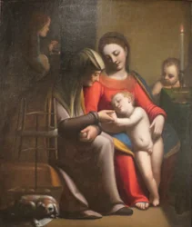 A Sagrada Família com os Santos Ana e João Batista