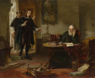 John Milton visitando Galileu Galilei. 1847