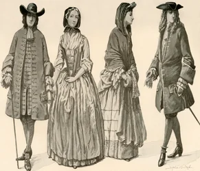 Roupa durante os Reinos de Carlos II, Tiago II, Guilherme e Maria 1682-1700, 1903, 1937.