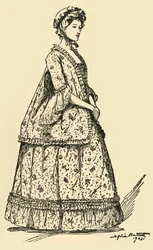 Retrato de um sacque curto de Watteau usado sobre uma anágua, c1750-1800, 1903, 1937.