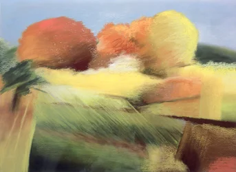 outono em chamas, 2001 (pastel sobre papel)
