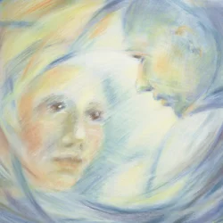 Encontro, 2002 (pastel sobre papel)