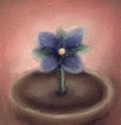Florzinha (pastel sobre papel)