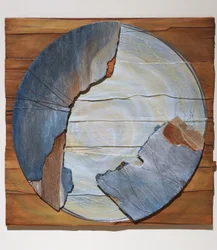 Virgem e Menino, 2007 (painel, materiais encontrados, têxtil, meio irridescente)