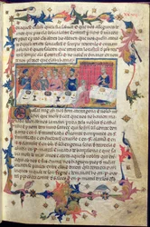 Banquete dado pelo padre Martell para James I (1208-76) em Tarragona em 1228 em que a conquista das Ilhas Baleares foi acordada, de 