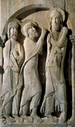 Cristo e os peregrinos de Emaús, feitos pelo mestre de São Domingos de Silos