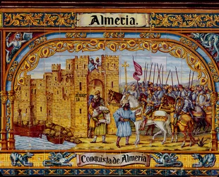 Conquista de Almeria pelos Reis Católicos em 1488 (cerâmica)