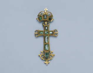 Cross Pendant, final do século 16 (ouro e esmeraldas)