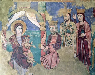 Epifania Mural da Igreja em Navasa, Huesca