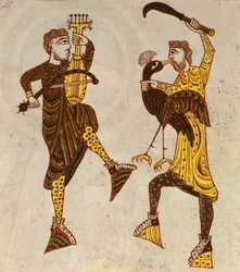 F.86 Dois Homens a Dançar, do Apocalipse do Beato de Santo Domingo de Silos