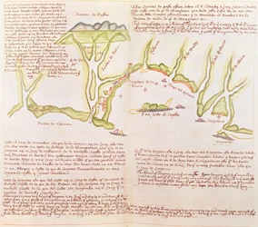 Ilha de Gallo, Equador, c.1530-41 (vellum)