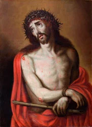 Museu Paroquial. Pintura. Ecce homo. Escola de Madrid. Óleo sobre tela. Século XVII.