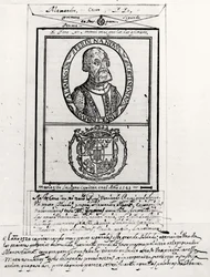 Retrato de Hernando Cortes (1485-1547) e seus braços