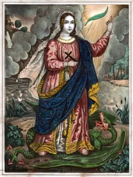 Santa Margarida de Antioquia. (gravura, ca. 1830)