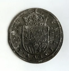 Moeda de quatro moedas de prata do reinado de I Filipe III de Espanha e Portugal (1578-1621) (prata)