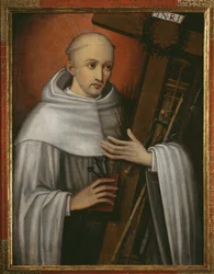 São Bernardo de Clairvaux carregando os instrumentos da Paixão
