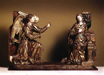 A Anunciação, 2ª metade do século XVI (madeira pintada)