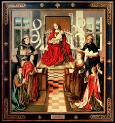 A Virgem dos Reis Católicos, c.1490 (óleo sobre painel) (ver 161527 e 3947 para mais pormenores)