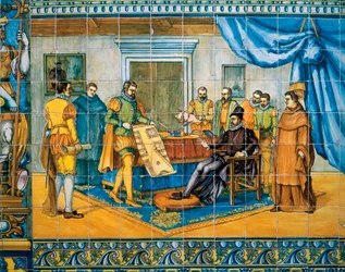 A apresentação dos novos planos urbanos ao Rei Filipe II de Espanha