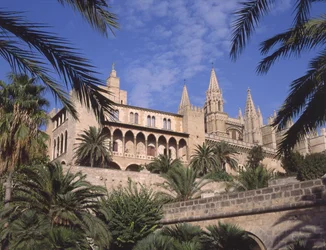 Vista, de, la, Almudaina, palácio, palma mallorca