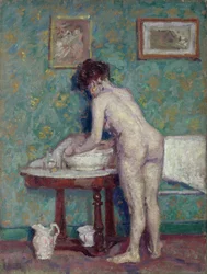 Interior com nude (óleo sobre tela)