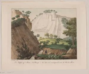 Uma vista das montanhas de giz de Møn