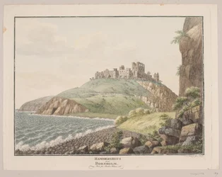 Hammershus em Bornholm. Visto do lado sul